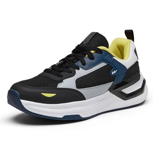Campus Men's Cove BLK/L.Gry Sneakers - 9UK/India 1Pair