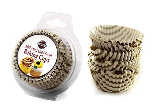 Norpro Gold Swirl Mini Cups, 100-Pack