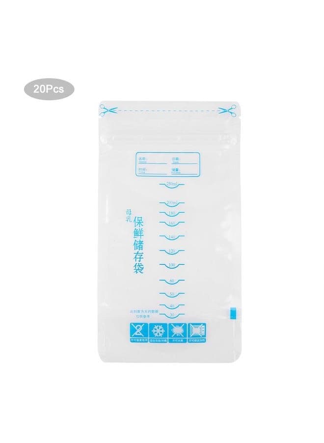 20 Pieces 250 Milliliter Pre Sterilized Breast Milk Storage Bags Leak Proof Fresh Sealing Freezer Safe