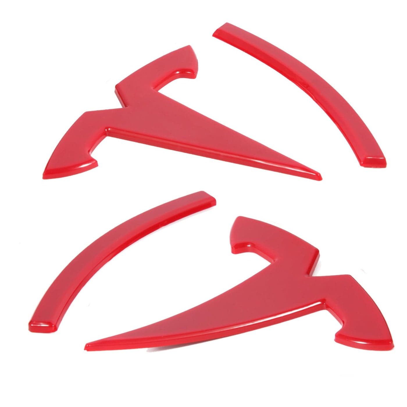 Nanaholy 2025 Model Y Accessories for Tesla 2024 2023 2022 2021 2020Not Fit for New Model Y Juniper Version 2025 Emblem Sticker 2PCSSet Logo Decal Red