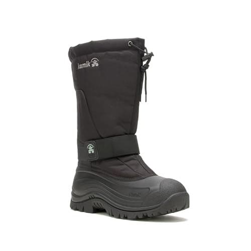 Kamik Greenbay 4 Mens Winter Boot Waterproof Nylon Shell Removable Liner Rated to 40 C Black 9
