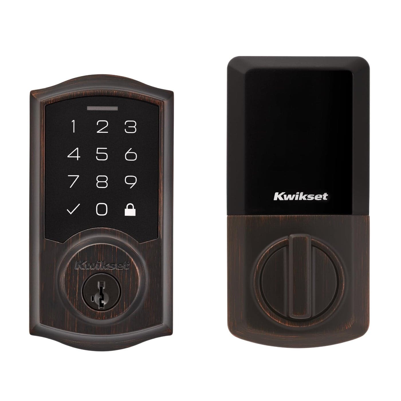 Kwikset SmartCode 270 Keyless Entry Electronic Touchpad Deadbolt Door Lock with AutoLock Custom User Codes Advanced Security in Venetian Bronze Traditional