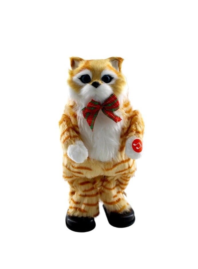 Portable Soft Realistic Authentic Detail Walk Along Electronic Pet Dancing Cat With Music For Kids Multicolor