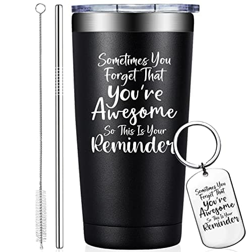 Grifarny Birthday Gifts for Men - Thank You Gift for Men - Inspirational, Christmas Gifts for Best Friends Male, Coworker, Son, Boss - Sometimes You Forget You're Awesome Tumbler Mug Cup 20oz