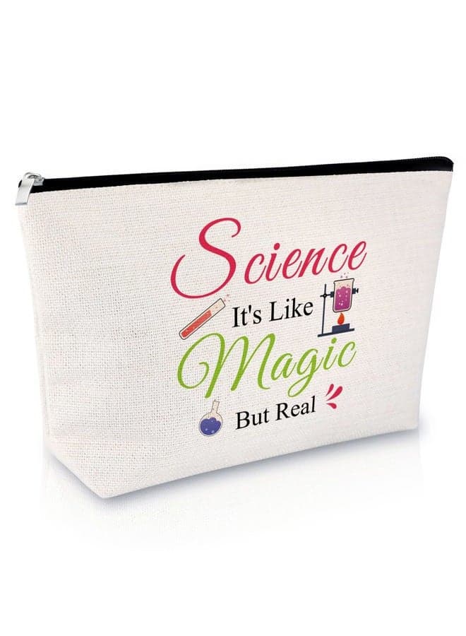 Science Gifts for Women Makeup Bag Science Teacher Gifts Science Lovers Gift Scientist Physicist Chemistry Graduation Gift Biology Gift Birthday Christmas Gifts for Her Travel Cosmetic Pouch
