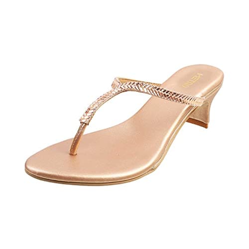 Metro Womens Synthetic Rose Gold Slip Ons (Size (8 UK (41 EU))