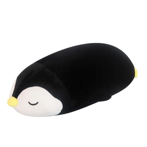 FFxiong 22 Black Penguin Plush Stuffed Animal Toy Cute Soft Body Large Pillow Plushies Doll Gift for Kids Girls Boys Christmas Birthday Valentines