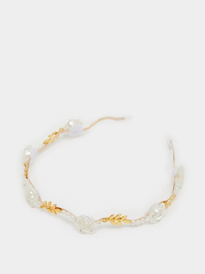 Embellished Faux Pearl Headband