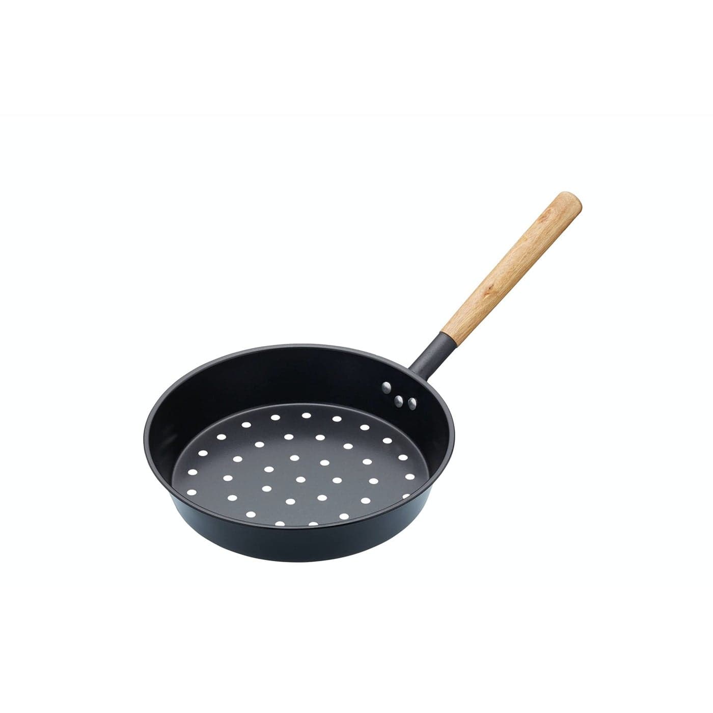 KitchenCraft Carbon Steel Chestnut Roasting Pan 27 cm 105 Black