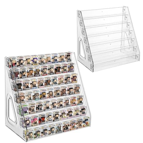 2 Pack 7 Layers Clear Display Shelf for Funko PopMini Collectible Toys Display Shelf for Bitty PopClear Acrylic Display Case for Miniature Mini Action Storage Compatible with Bitty Pops Funko