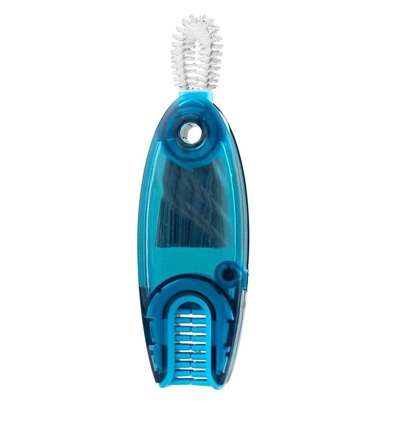 3 in 1 Cup Lid Cleaning Brush Set Multifunctional Bottle Brush Cleaner Tiny Bottle Cup Lid Brush Straw Cleaner Tools Mini Silicone Bottle Cup-Holder Cleaner 1pc Grey