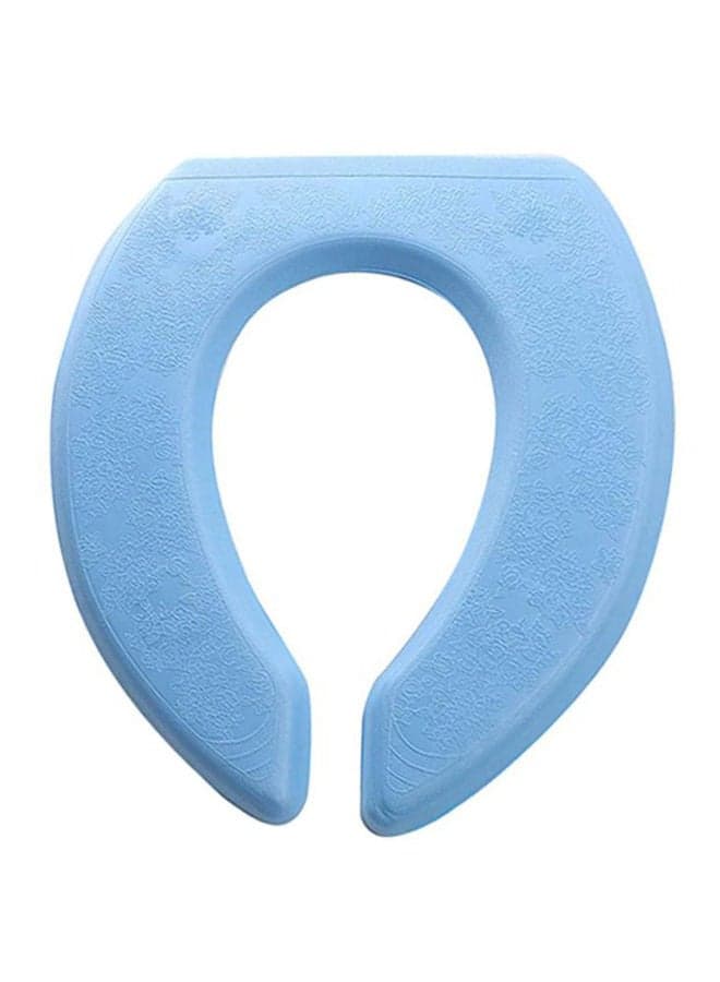Waterproof Sponge Toilet Seat Cover Blue 36x42cm