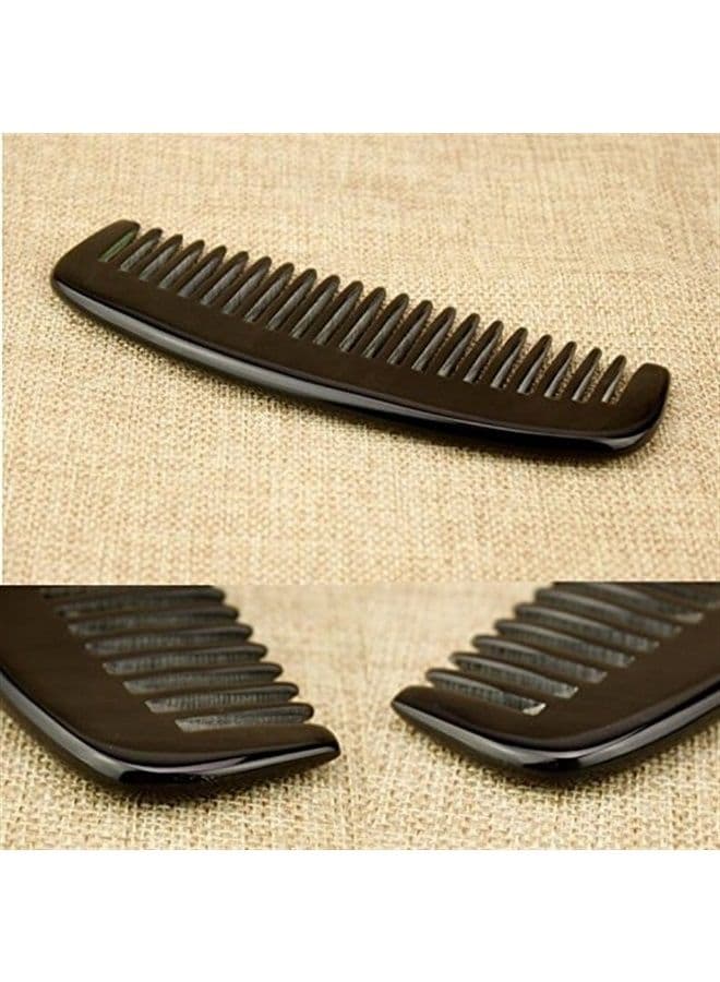 Exquisite Natural Ox Horn Hair Comb 100% Handmade Premium Quality Anti-Static Comb Without Handle (Type Wide tooth)