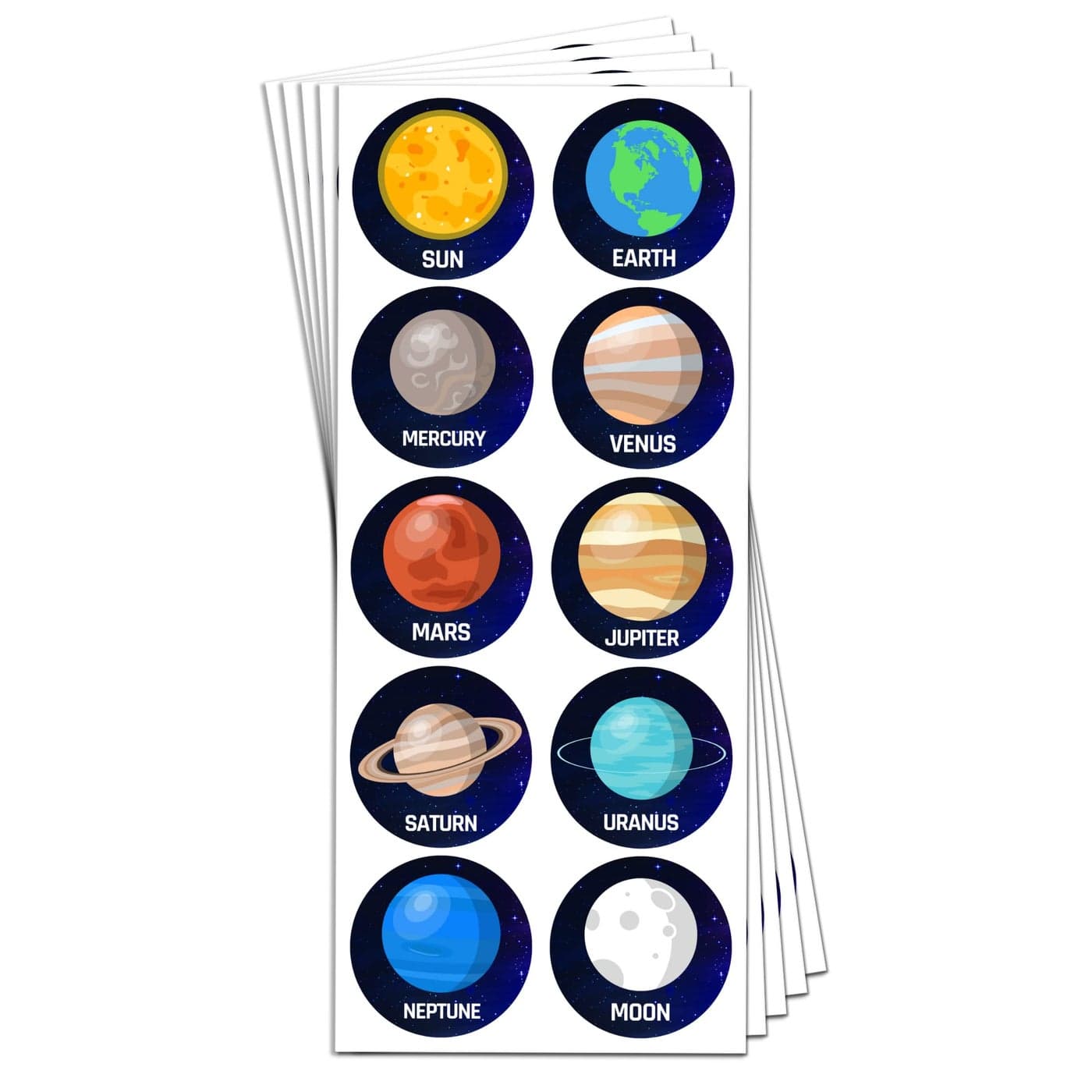 40 Sheets Space Planet Stickers for Kids 400 Stickers 15