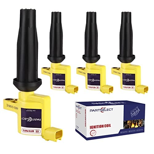 Partselect Set of 4 Ignition Coil Pack FD505 DG501 Replacement for Ford Focus 2003-2011 Escape 2005-2008 for Mazda 3 2004 2005 Tribute for Mercury Mariner 2.0L 2.3L L4 Replace DG504 DG507 DG541
