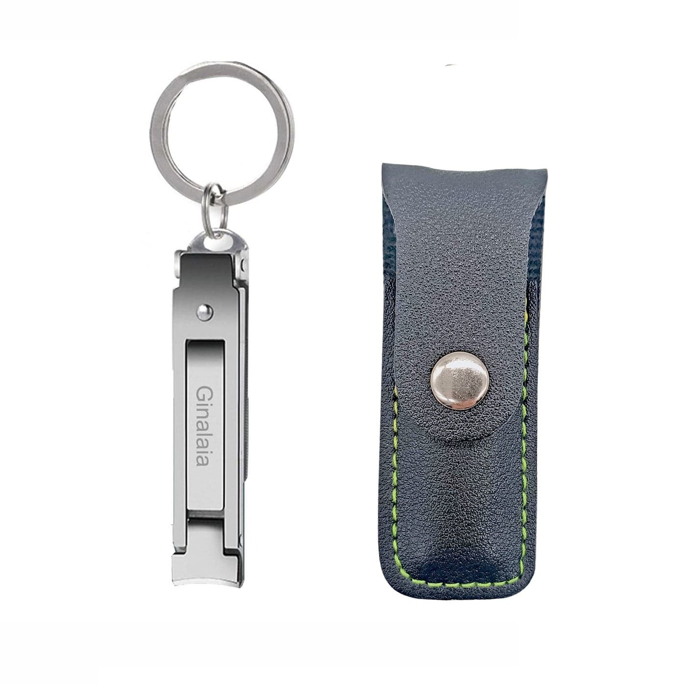 Ginalaia Stainless Steel Portable Nail CutterGerman Keychain Nail Clipper with File for Man and Women Ultra Thin Flat Fingernail Clipper Perfect Use for Traveling Home Office Small 1