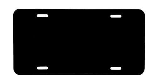 Blank Metal Automotive License Plate Plates Tag for Custom Design Work 0025 Thickness05mm USCanada Size 12x6 Black