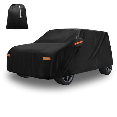 X AUTOHAUX Car Cover for Kia Soul 2009-2025 210D-PU Outdoor Full Car Cover All Weather with Door Zipper for Waterproof Windproof Sun Rain Snow Protection
