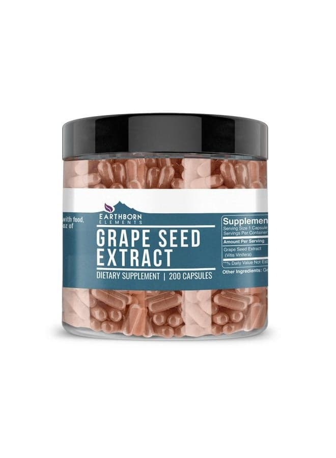 Pure Grape Seed Extract, 400 mg Serving, 200 Serving/Bottle, Natural Source & Gluten-Free, Non-GMO, No Magnesium or Rice Filler, Made in USA,