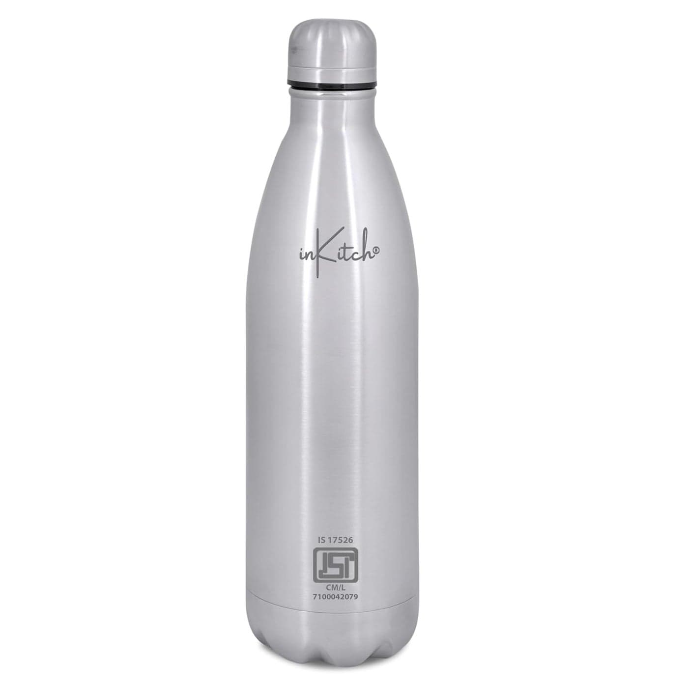 inKitch Stainless Steel 24 Hours Hot Cold ISI Certified Double Walled Leak Proof Vacuum FlaskWater Bottle for OfficeSchoolCollegeGymPicnicHomeTrekk 1000 Ml Pack of 1
