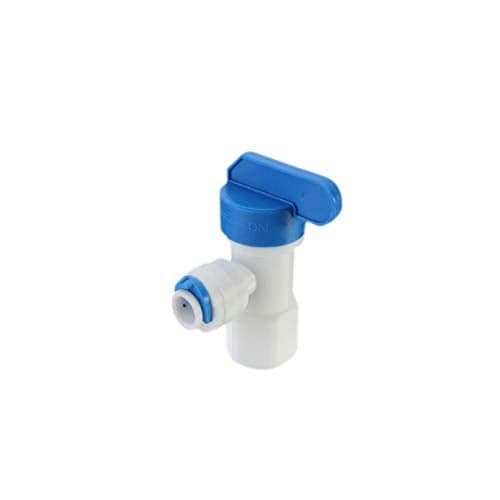 Quick Connect Tank Ball Valve For Water Purification Systems And Reverse Osmosis System Pressurized Water Storage Tank (1/4" Female NPT x 1/4" OD Quick Connect)