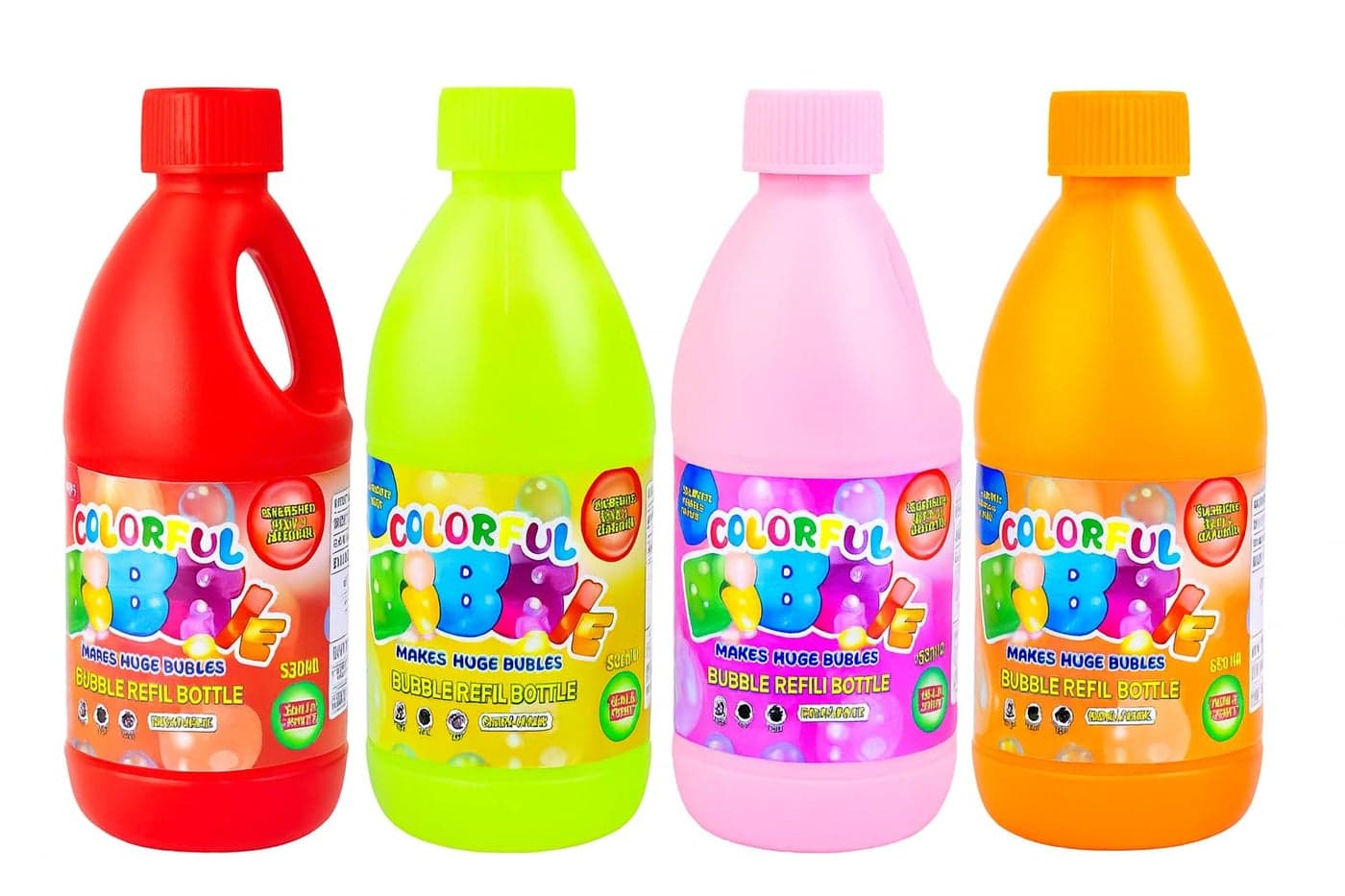 SHAKTISM Bubble Liquid Solution Refill for Bubble Guns and Machines, 500 ml, Bubble Refill Bottle Multicolour