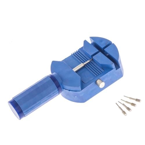SE Watch Link Remover Tool with 5 Extra Pins - DIY Bracelet & Watch Adjustments, Blue - JT6305A