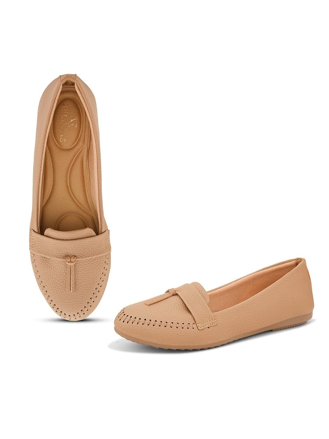 XE Looks Classic Beige Bellies With Subtle Tassel|Elegant Design, Superior Comfort, Ideal For Enhancing Your Casual And Office Looks For Girls & Womens,6 UK