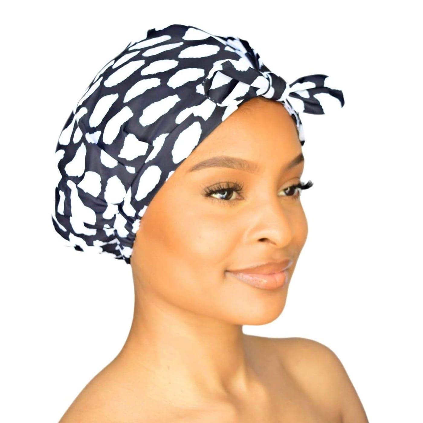 GRACE COMPANY Luxury Shower Cap For Women 100 Waterproof Reusable Washable Breathable Shower Caps Casablanca
