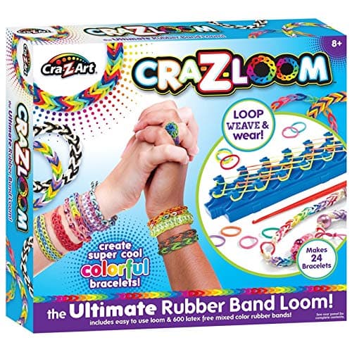 CraZArt CraZLoom Ultimate Rubber Band Bracelet Maker Activity Kit for Ages 8 and Up packaging may vary