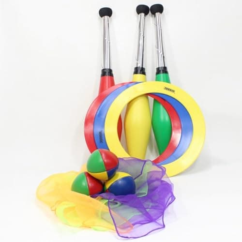Zeekio YoYoSam Juggling Kit Learn to Juggle for Beginners Juggling Starter Set Durable Vibrant Colors Complete Starter Kit 3 Balls 3 Scarves 3 Rings 3 Clubs