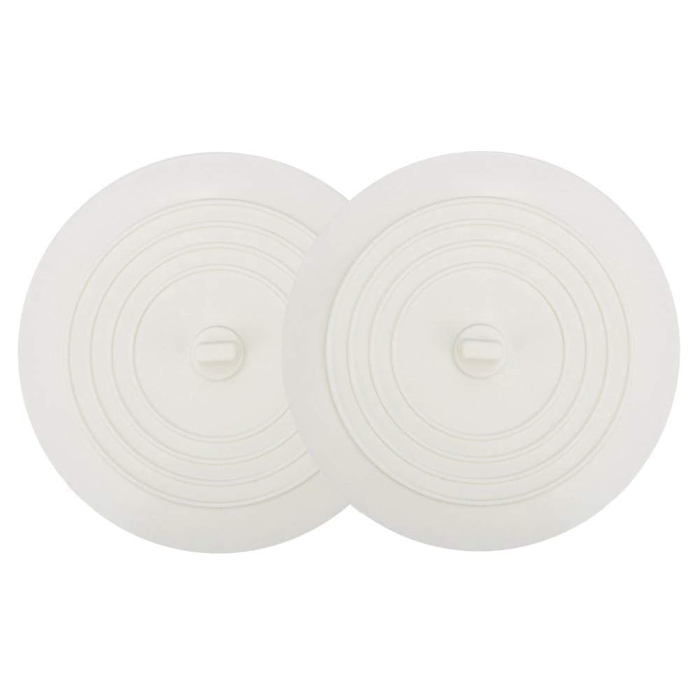 V-TOP Tub Stopper 2 Pack, 6 inches Large Silicone Drain Plug Hair Stopper Flat Suction Cover for Kitchen Bathroom and Laundry