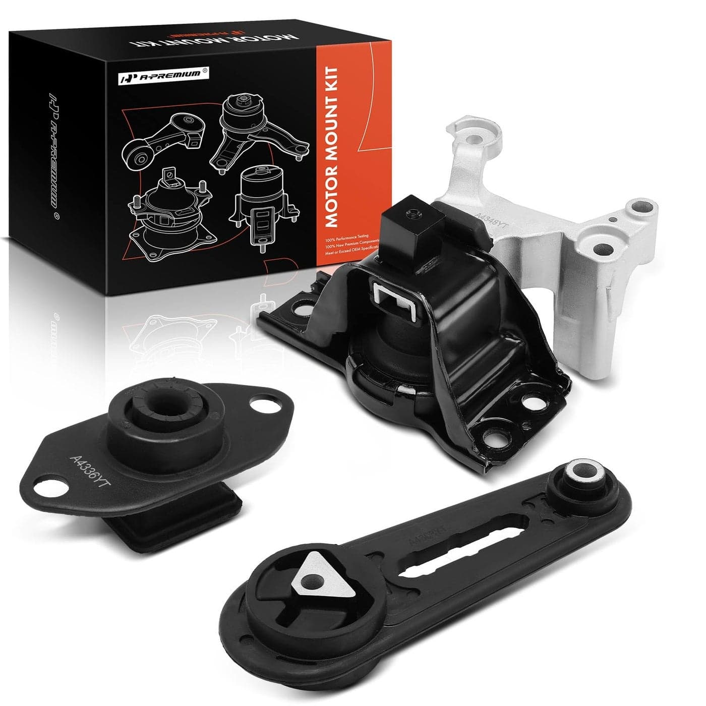 APremium Engine Motor Mount and Transmission Mount and Torque Strut Mount Kit Compatible with Nissan Sentra 20072012 20L 3PC Set Replace 11220ET00A 11360ET00A