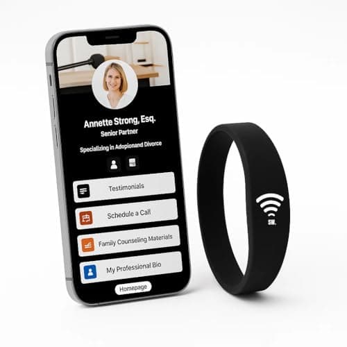 Digital Business Card Bracelet, Tap to Share Bracelet, Medical Alert Bracelet, Fundraising Bracelets, Networking Bracelet, Compatible with iPhone and Android
