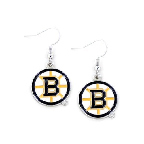Aminco NHL Boston Bruins Logo Dangler Earrings