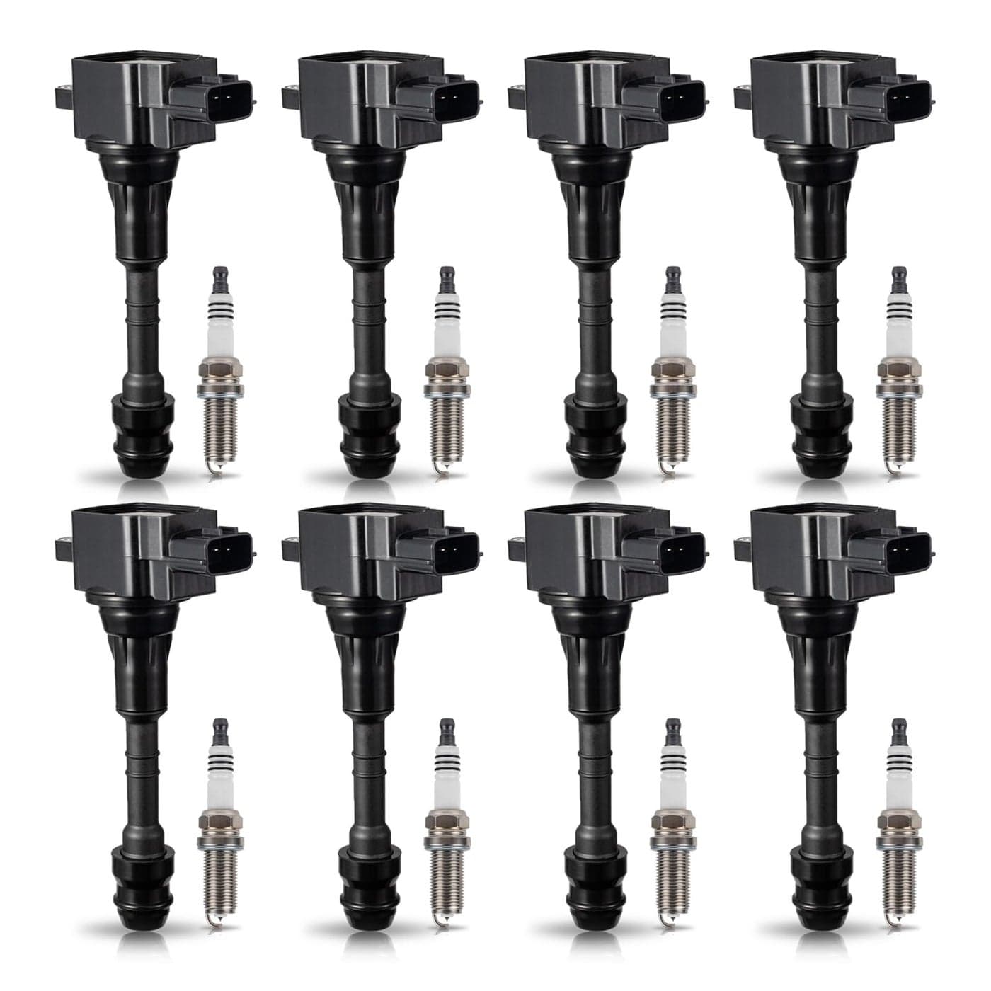 ENA Set of 8 Ignition Coil Pack with 8 Platinum Spark Plug 56L V8Compatible with Infiniti Nissan 2004 2005 2006 QX56 Titan Pathfinder 0506 Armada Replacement for UF510 C1483 224487S015 5C1482