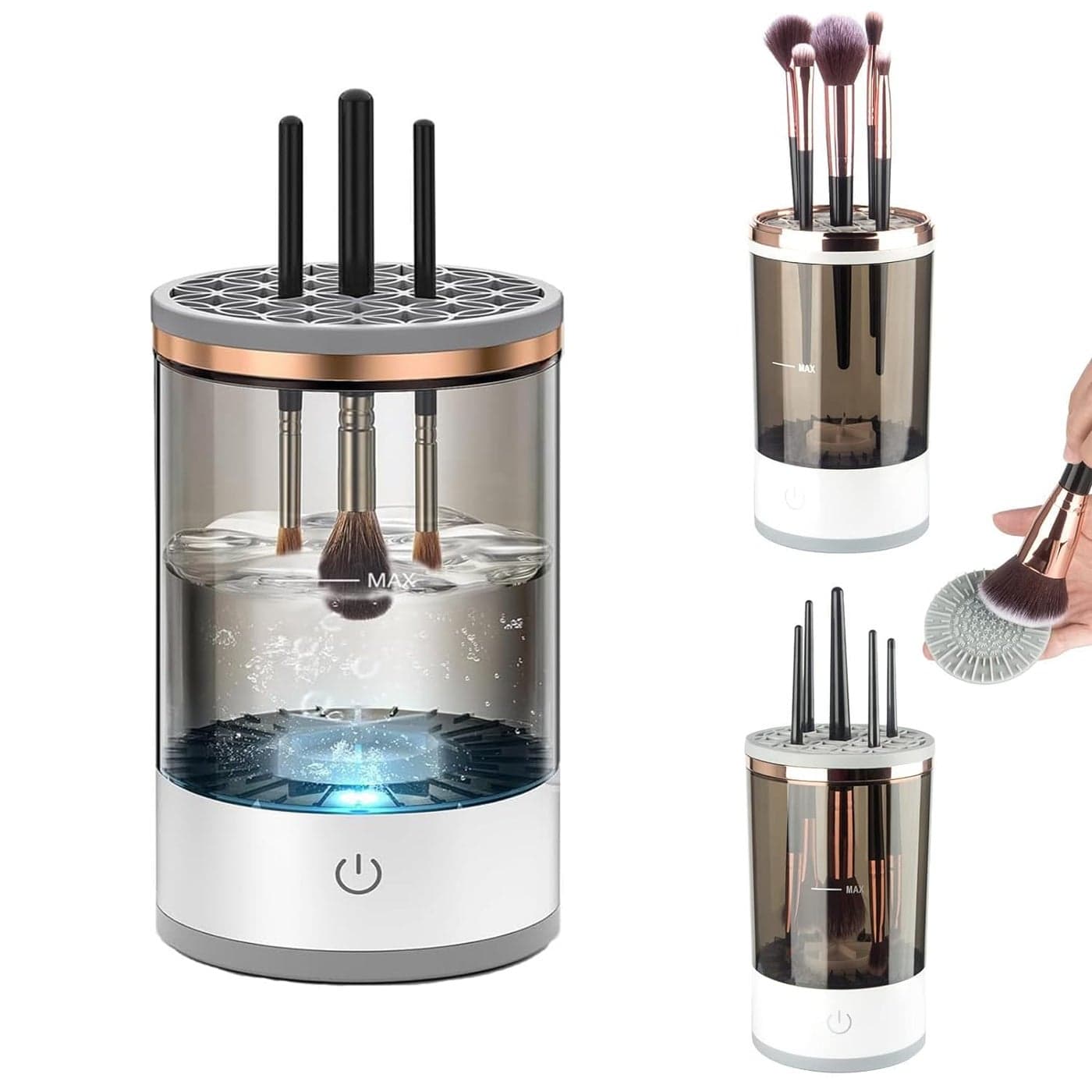 Plenteous Electric Makeup Brush CleanerAutomatic Cosmetic Brush CleanerUpgraded Electric Makeup Brush Cleaner for All Size Beauty Makeup Brushes AutoRotating Brush Cleaner Deep Cleaning 1pc