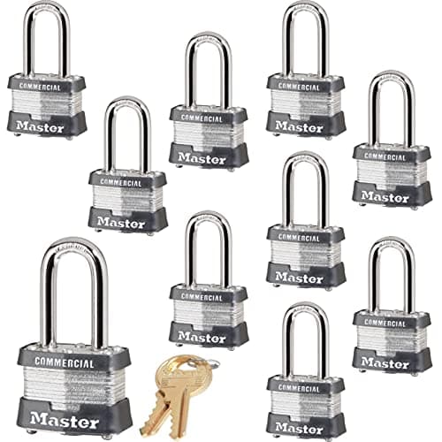 Master Lock 10 Keyed Alike Locks w 20 Keys 3KALF10