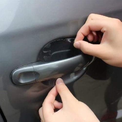 Allure Auto® 3D Car Door Invisible Handle Cup Scratch Guard Sticker Universal for All Cars (Pack of 4) Compatible with Volkswagen Polo