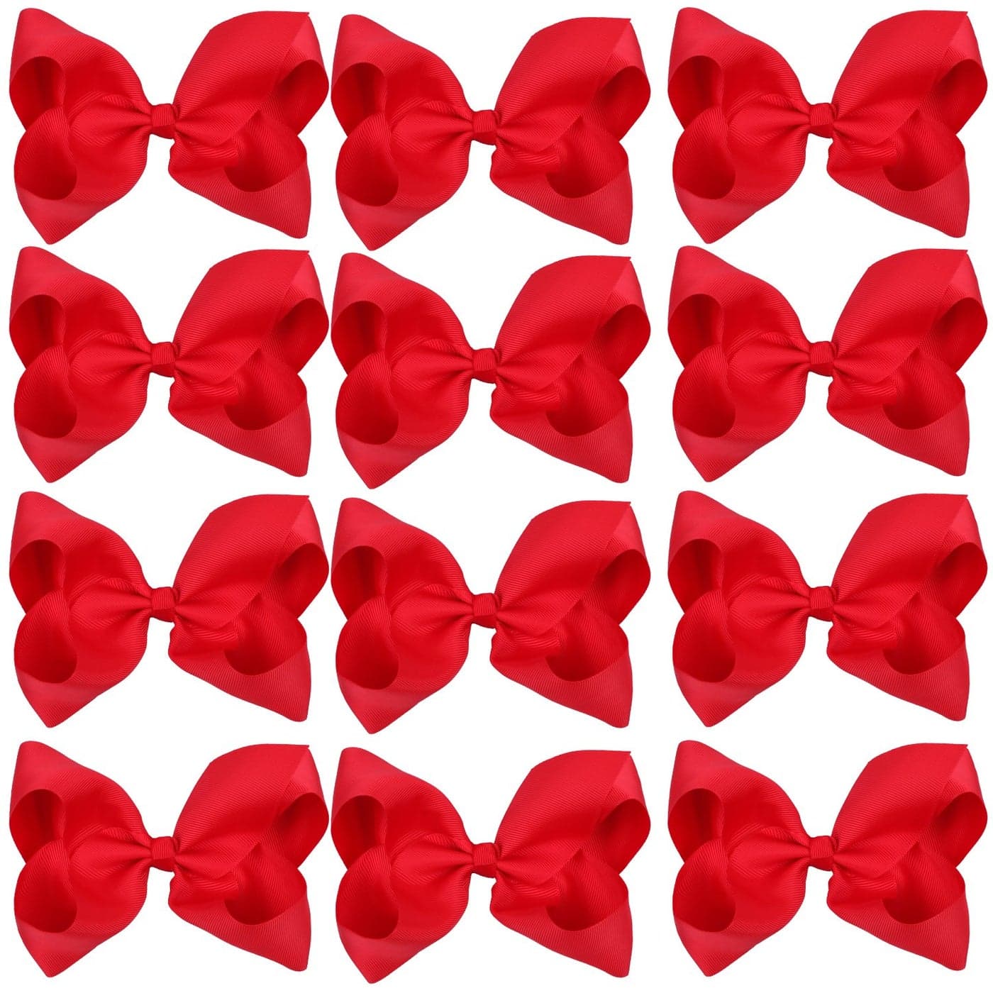 Large Boutique Hair Bows 6 Inch Cheerleading Cheerleader Cheer Bow Alligator ClipsRed