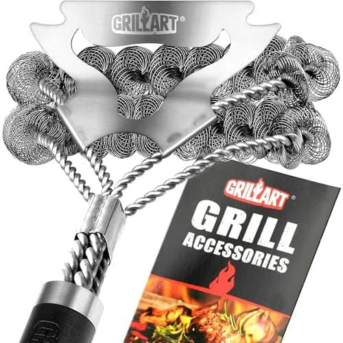 GRILLART Grill Brush for Outdoor Grill Bristle Free Safe BBQ Grill Cleaner Brush 18 BBQ Brush for Grill Cleaning Kit Stainless Grill Cleaning Brush BBQ Grill Accessories Tools Gifts for Men Dad