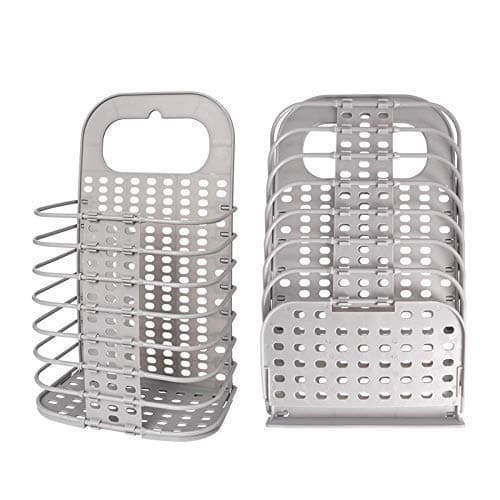 EASY SHOPE Folding Laundry Basket Dirty Clothes Organizer Basket Wall Hanging Household Storage Basket for Bathroom (Multicolor-1)