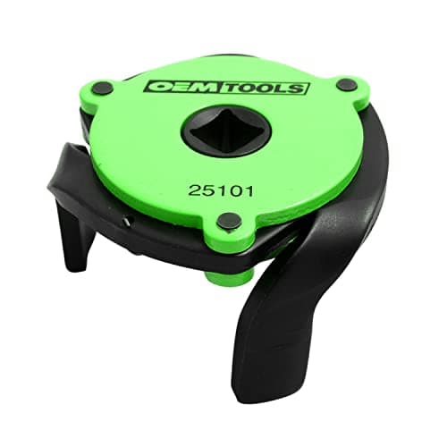 OEMTOOLS 25101 Universal Oil Filter Wrench, 3 Leg Oil Filter Claw, Oil Filter Magnet Removes 2.4"-3.6" Filters, 3/8" Oil Wrench Drive Tool, Compact Oil Filter Remover for Tight Spaces