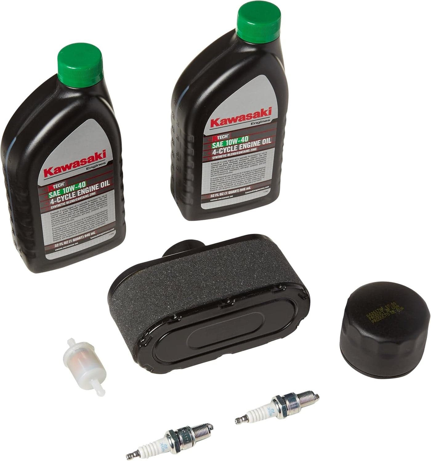 Kawasaki 99969-6425 Tune-Up Kit with 10W-40 Engine Oil, Filters, and Spark Plugs