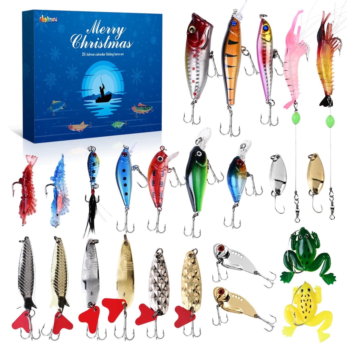 Fishing Advent Calendar 2025 24 Days Fishing Lure Advent Calendar 2025 Men Advent Calendar Ideal for Teen Boys Adult