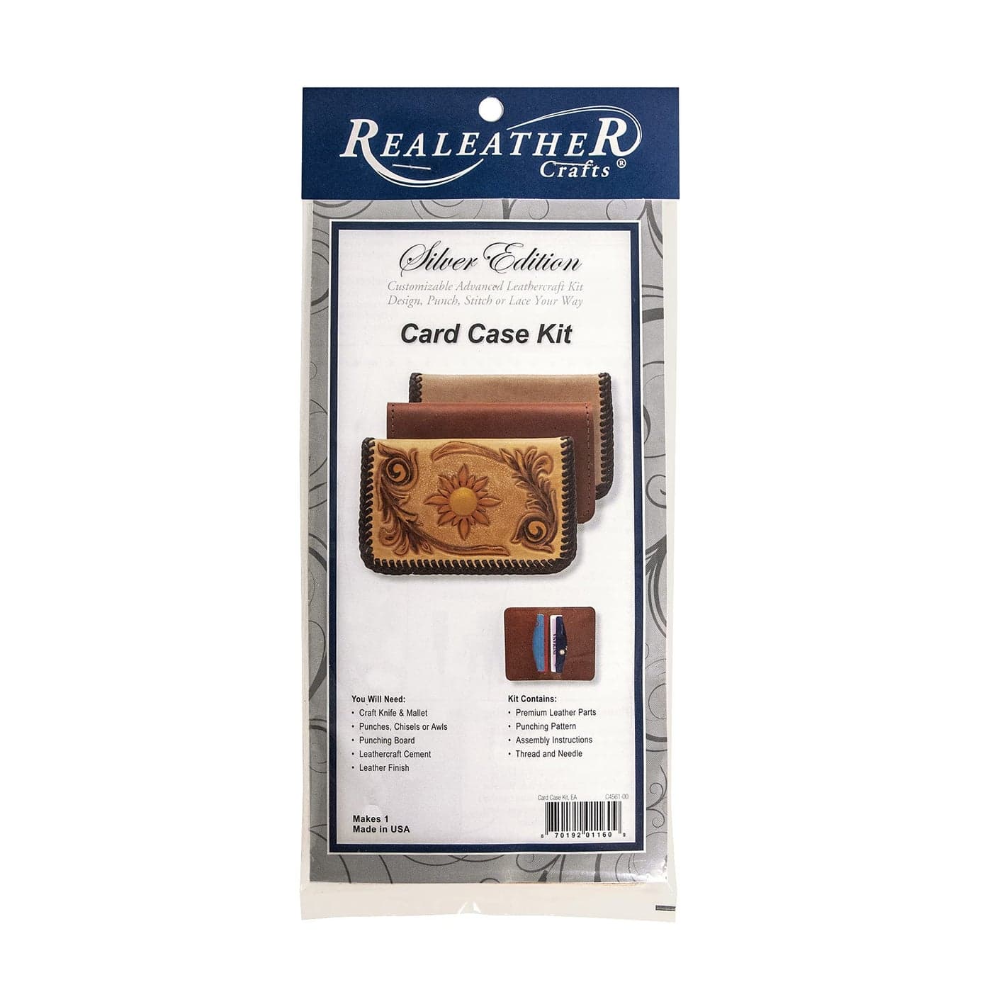 Realeather Silver Edition Card Case Wallet Leathercraft Kit
