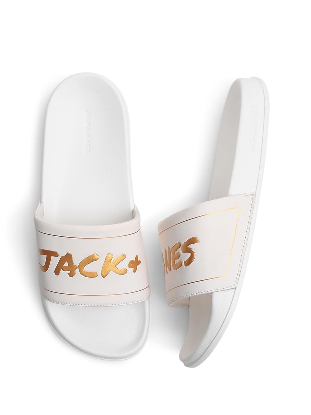 Jack & Jones Men'S Bright White Pool Sliders - 45 (9016873020)