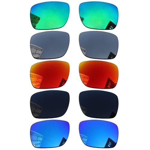 Acefrog 5 Pairs Polarized Replacement Lenses for Oakley Holbrook OO9102 Sunglasses Perfectly Fit Shatterproof Antiscratch Value Pack
