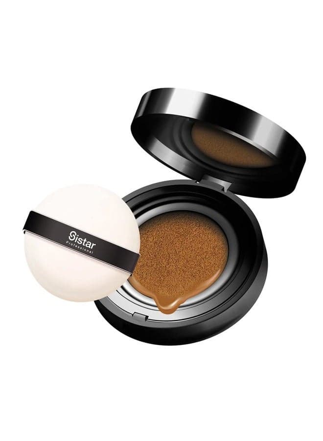 Skin Perfecting BB Cushion Full Coverage Long Lasting Natural Glow Foundation On The Go Case With Mirror (Medium)
