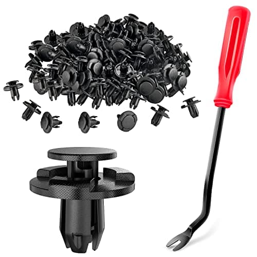 GOOACC 100Pcs Engine Cowl Bumper Fender Clips Replace Nissan 01553-05323 Mazda L33X13209 Infiniti FX35 FX45 G25 G35 G37 Nissan 2003 -on, with 1PC Fastener Remover